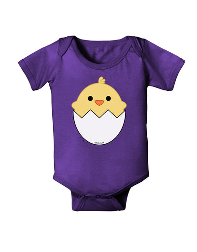 Cute Hatching Chick Design Baby Bodysuit Dark by TooLoud-Baby Romper-TooLoud-Purple-06-Months-Davson Sales