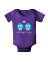 Owl Always Love You - Blue Owls Baby Bodysuit Dark by TooLoud-Baby Romper-TooLoud-Purple-06-Months-Davson Sales