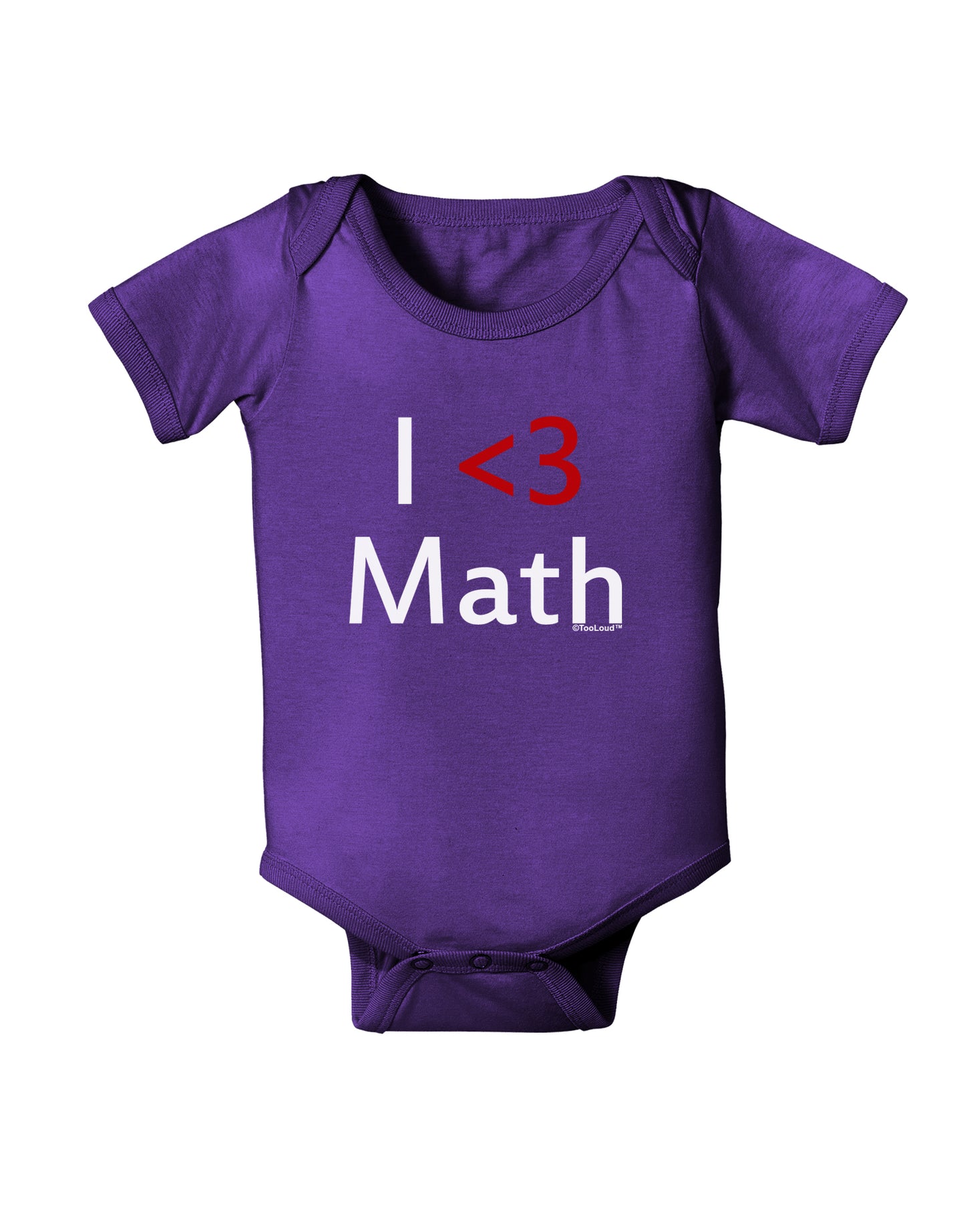 I Heart Math Baby Bodysuit Dark by TooLoud-Baby Romper-TooLoud-Purple-06-Months-Davson Sales