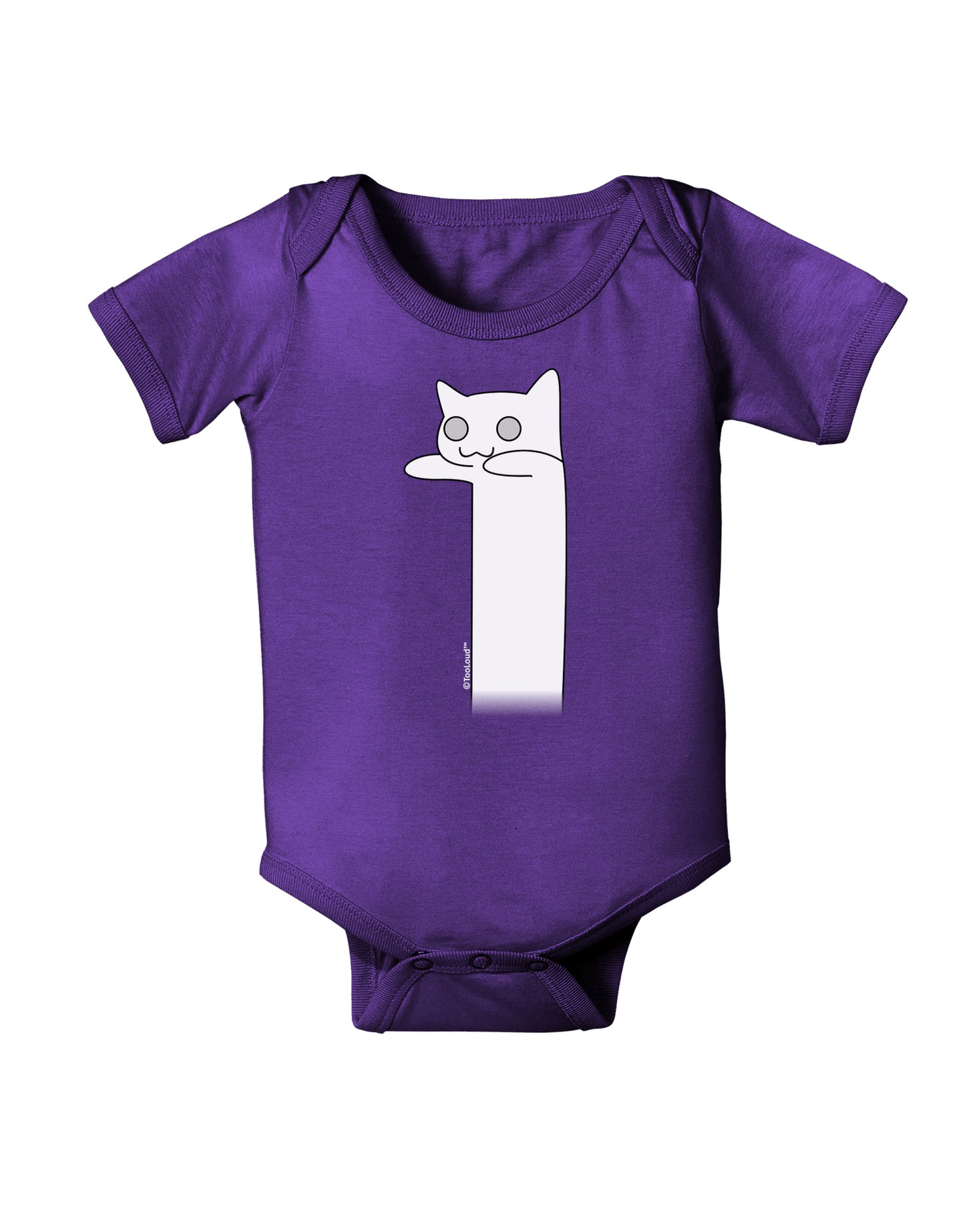 Longcat - Internet Humor Baby Bodysuit Dark by TooLoud-Baby Romper-TooLoud-Purple-06-Months-Davson Sales