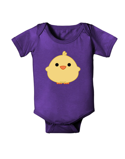 Cute Little Chick - Yellow Baby Bodysuit Dark by TooLoud-Baby Romper-TooLoud-Purple-06-Months-Davson Sales