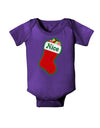 Nice Stocking Cute Christmas Baby Bodysuit Dark-Baby Romper-TooLoud-Purple-06-Months-Davson Sales