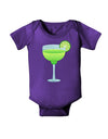 Green Margarita with Lime - Cinco de Mayo Baby Bodysuit Dark by TooLoud-Baby Romper-TooLoud-Purple-06-Months-Davson Sales