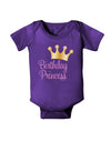 Birthday Princess - Tiara Baby Bodysuit Dark by TooLoud-Baby Romper-TooLoud-Purple-06-Months-Davson Sales