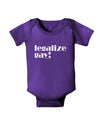 Legalize Gay Baby Bodysuit Dark-Baby Romper-TooLoud-Purple-06-Months-Davson Sales