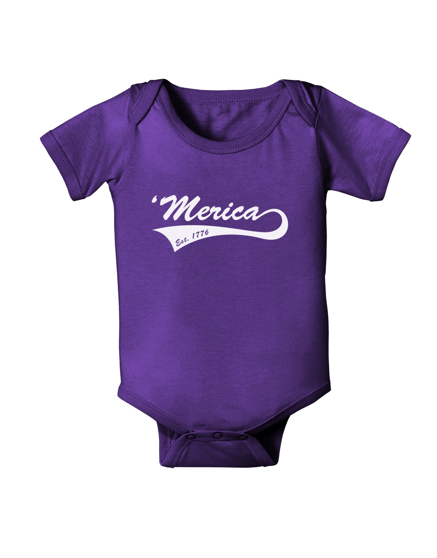 Merica Established 1776 Baby Bodysuit Dark by TooLoud-Baby Romper-TooLoud-Purple-06-Months-Davson Sales