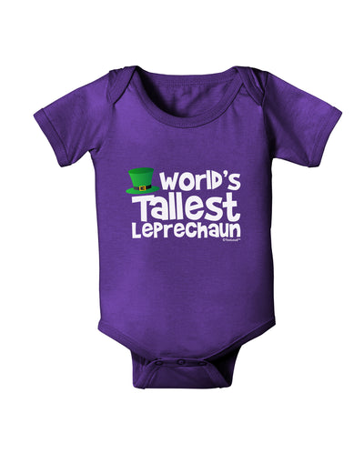 World's Tallest Leprechaun Baby Bodysuit Dark by TooLoud-Baby Romper-TooLoud-Purple-06-Months-Davson Sales