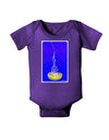 Solo Jellyfish Watercolor Baby Bodysuit Dark-Baby Romper-TooLoud-Purple-06-Months-Davson Sales