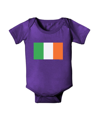 Irish Flag - Flag of Ireland Baby Bodysuit Dark-Baby Romper-TooLoud-Purple-06-Months-Davson Sales