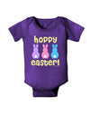 Three Easter Bunnies - Hoppy Easter Baby Bodysuit Dark by TooLoud-Baby Romper-TooLoud-Purple-06-Months-Davson Sales