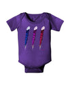 Graphic Feather Design - Feather Trio Baby Bodysuit Dark by TooLoud-Baby Romper-TooLoud-Purple-06-Months-Davson Sales