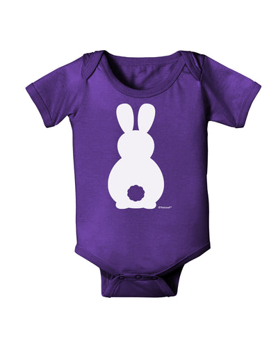 Cute Bunny Silhouette with Tail Baby Bodysuit Dark by TooLoud-Baby Romper-TooLoud-Purple-06-Months-Davson Sales