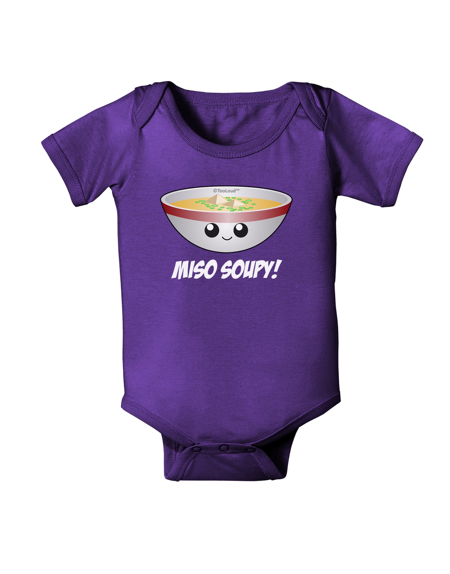 Miso Soupy - Cute Miso Soup Bowl Baby Bodysuit Dark by TooLoud-Baby Romper-TooLoud-Purple-06-Months-Davson Sales