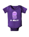 U Jelly Cute Jellyfish Baby Bodysuit Dark by TooLoud-Baby Romper-TooLoud-Purple-06-Months-Davson Sales