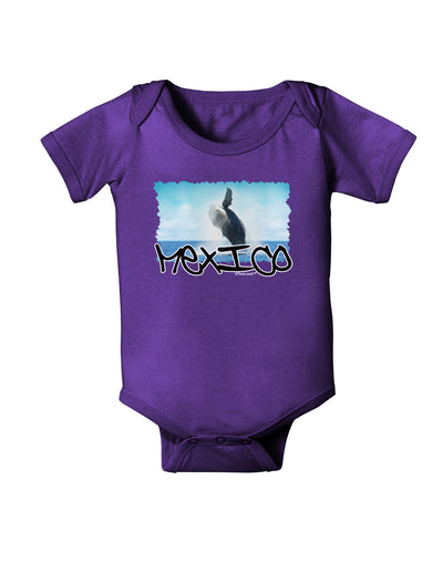 Mexico - Whale Watching Cut-out Baby Bodysuit Dark-Baby Romper-TooLoud-Purple-06-Months-Davson Sales