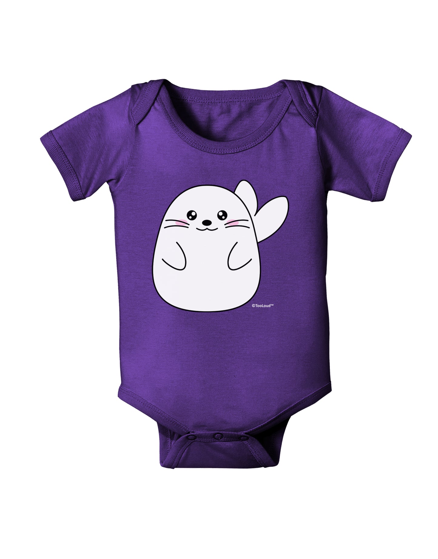 Cute Seal Baby Bodysuit Dark by TooLoud-Baby Romper-TooLoud-Purple-06-Months-Davson Sales