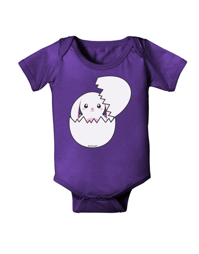 Cute Easter Bunny Hatching Baby Bodysuit Dark by TooLoud-Baby Romper-TooLoud-Purple-06-Months-Davson Sales