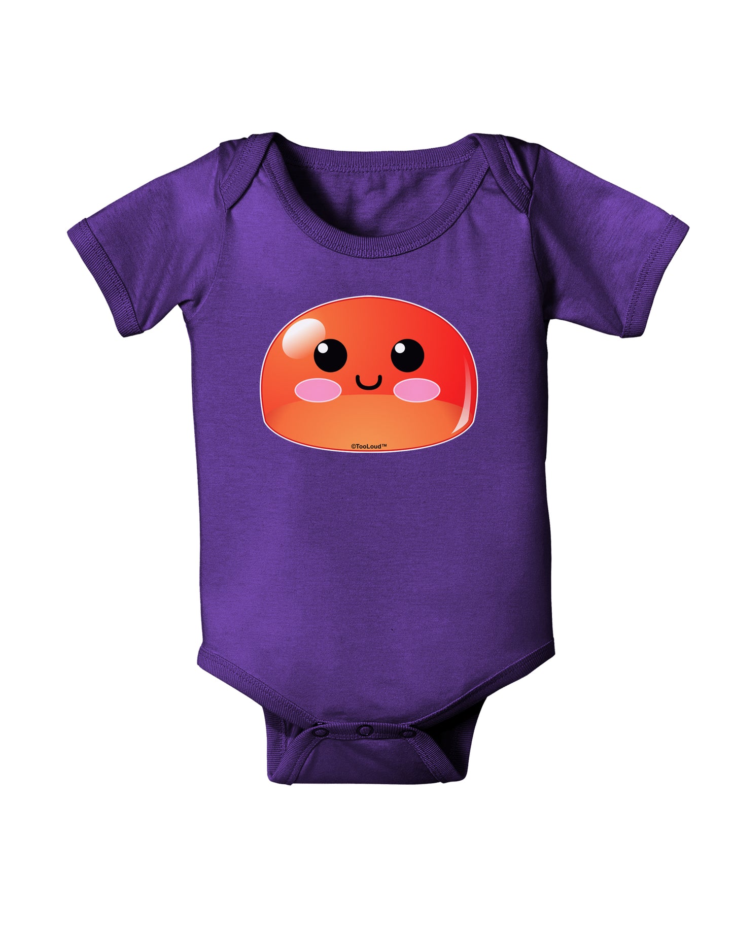Cute RPG Slime - Red Baby Bodysuit Dark by TooLoud-Baby Romper-TooLoud-Purple-06-Months-Davson Sales