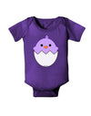 Cute Hatching Chick - Purple Baby Bodysuit Dark by TooLoud-Baby Romper-TooLoud-Purple-06-Months-Davson Sales