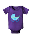 Baby Boy Carriage Baby Bodysuit Dark-Baby Romper-TooLoud-Purple-06-Months-Davson Sales