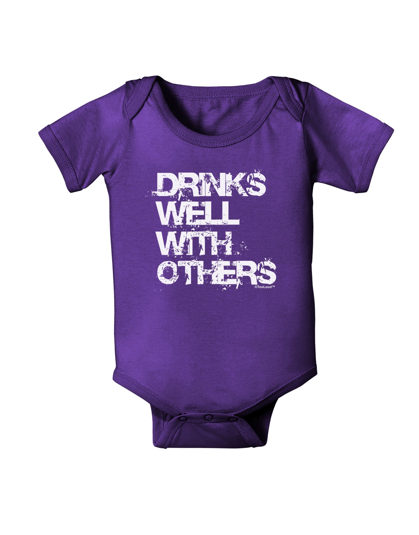 Drinks Well With Others Baby Bodysuit Dark by TooLoud-Baby Romper-TooLoud-Purple-06-Months-Davson Sales