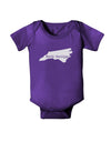 North Carolina - United States Shape Baby Bodysuit Dark by TooLoud-Baby Romper-TooLoud-Purple-06-Months-Davson Sales