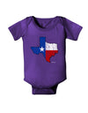 State of Texas Flag Design - Distressed Baby Bodysuit Dark-Baby Romper-TooLoud-Purple-06-Months-Davson Sales