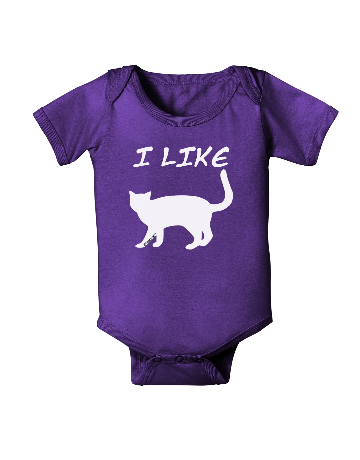 I Like Cat Silhouette Design Baby Bodysuit Dark by TooLoud-Baby Romper-TooLoud-Purple-06-Months-Davson Sales