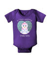 Personalized My First Christmas Snowbaby Girl Baby Bodysuit Dark-Baby Romper-TooLoud-Purple-06-Months-Davson Sales