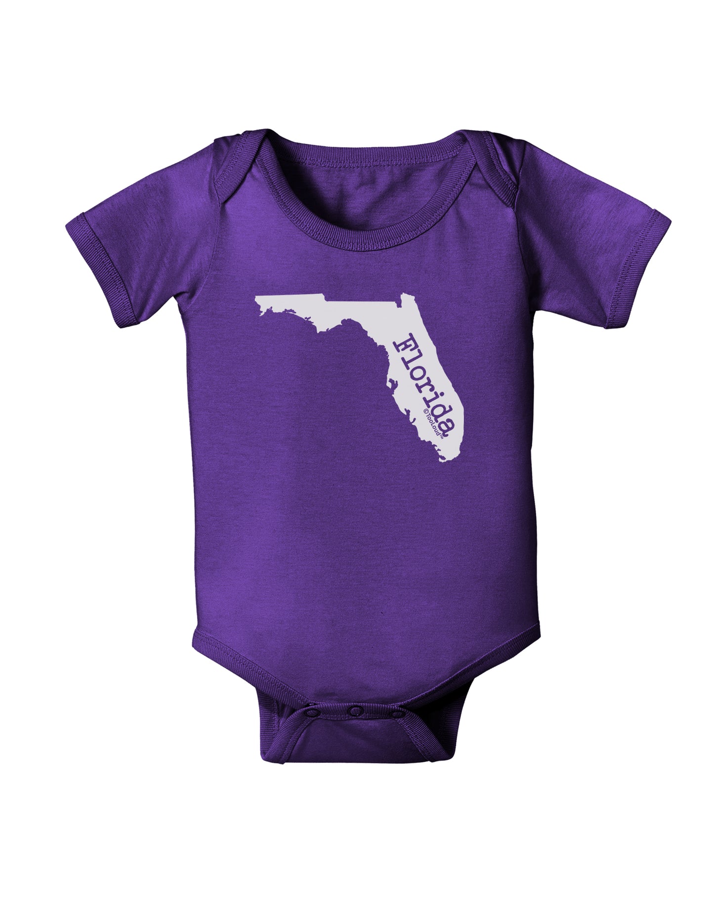 Florida - United States Shape Baby Bodysuit Dark by TooLoud-Baby Romper-TooLoud-Purple-06-Months-Davson Sales