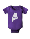 Maine - United States Shape Baby Bodysuit Dark by TooLoud-TooLoud-Purple-06-Months-Davson Sales