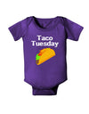 Taco Tuesday Design Baby Bodysuit Dark by TooLoud-Baby Romper-TooLoud-Purple-06-Months-Davson Sales