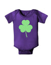 Traditional Irish Shamrock Baby Bodysuit Dark-Baby Romper-TooLoud-Purple-06-Months-Davson Sales