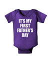 It's My First Father's Day Baby Bodysuit Dark-Baby Romper-TooLoud-Purple-06-Months-Davson Sales