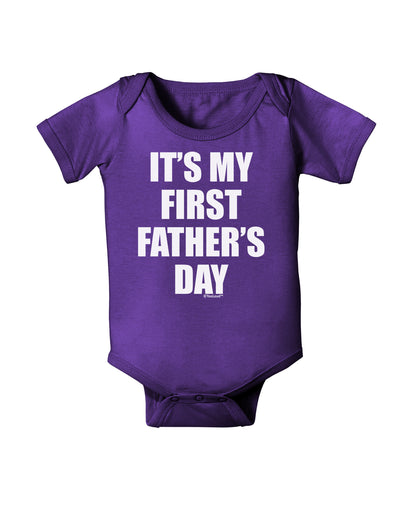 It's My First Father's Day Baby Bodysuit Dark-Baby Romper-TooLoud-Purple-06-Months-Davson Sales