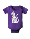 My Cat Is My Valentine Baby Bodysuit Dark by TooLoud-Baby Romper-TooLoud-Purple-06-Months-Davson Sales