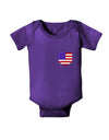 American Flag Faux Pocket Design Baby Bodysuit Dark by TooLoud-Baby Romper-TooLoud-Purple-06-Months-Davson Sales
