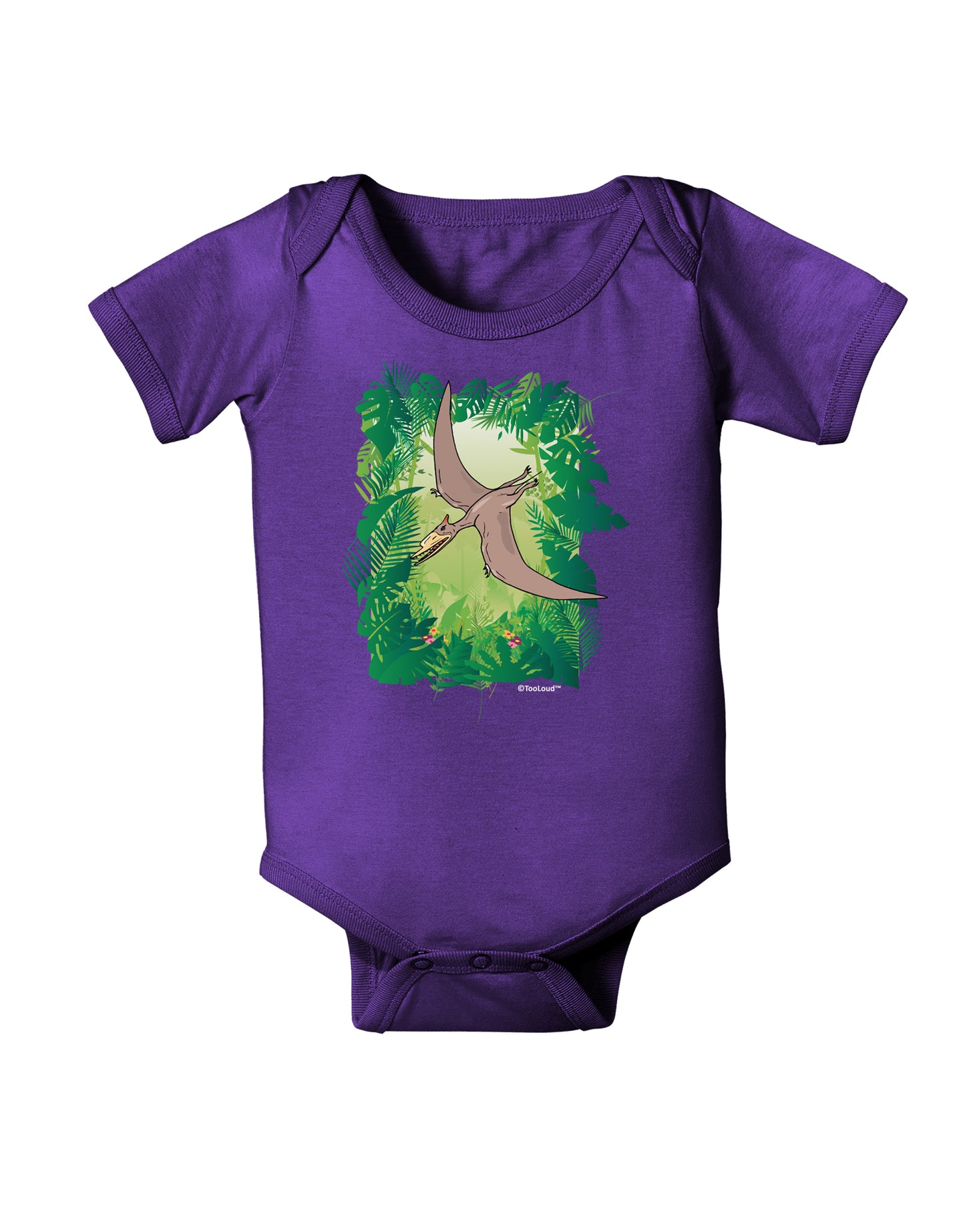 Pterosaurs - Without Name Baby Bodysuit Dark by TooLoud-Baby Romper-TooLoud-Purple-06-Months-Davson Sales