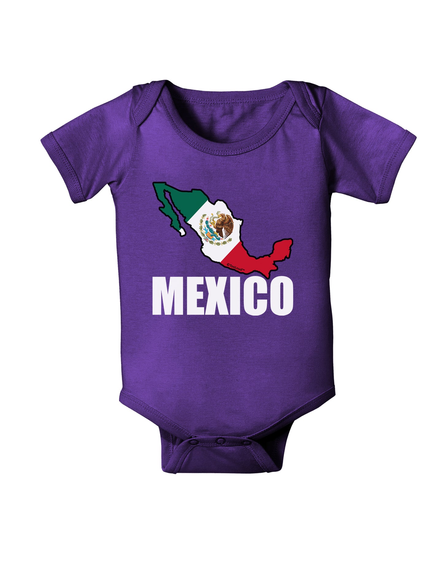 Mexico Outline - Mexican Flag - Mexico Text Baby Bodysuit Dark by TooLoud-Baby Romper-TooLoud-Purple-06-Months-Davson Sales