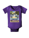 Diplodocus Longus - With Name Baby Bodysuit Dark-Baby Romper-TooLoud-Purple-06-Months-Davson Sales