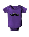 Big Black Mustache Baby Bodysuit Dark-Baby Romper-TooLoud-Purple-06-Months-Davson Sales