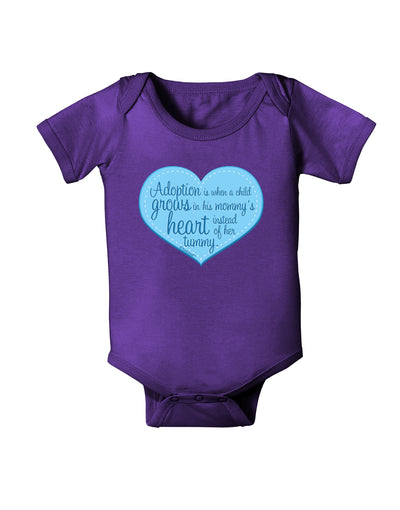 Adoption is When - Mom and Son Quote Baby Bodysuit Dark by TooLoud-Baby Romper-TooLoud-Purple-06-Months-Davson Sales