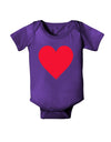 Big Red Heart Valentine's Day Baby Bodysuit Dark-Baby Romper-TooLoud-Purple-06-Months-Davson Sales