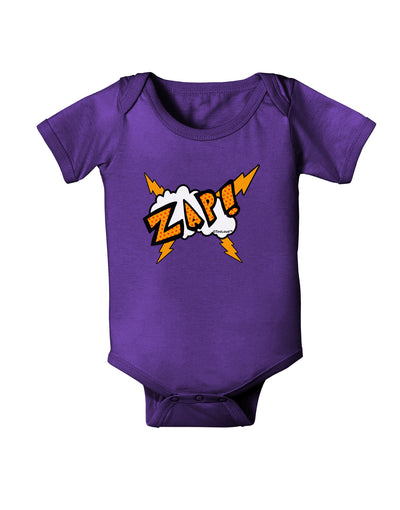 Onomatopoeia ZAP Baby Bodysuit Dark-Baby Romper-TooLoud-Purple-06-Months-Davson Sales