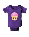 Cute Cupcake Design #2 Baby Bodysuit Dark by TooLoud-Baby Romper-TooLoud-Purple-06-Months-Davson Sales