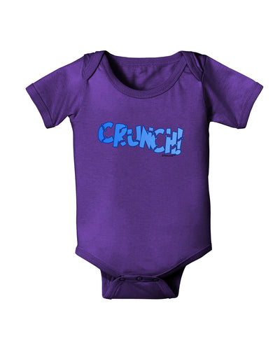 Onomatopoeia CRUNCH Baby Bodysuit Dark-Baby Romper-TooLoud-Purple-06-Months-Davson Sales