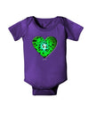 Water Droplet Heart Green Baby Bodysuit Dark by TooLoud-Baby Romper-TooLoud-Purple-06-Months-Davson Sales