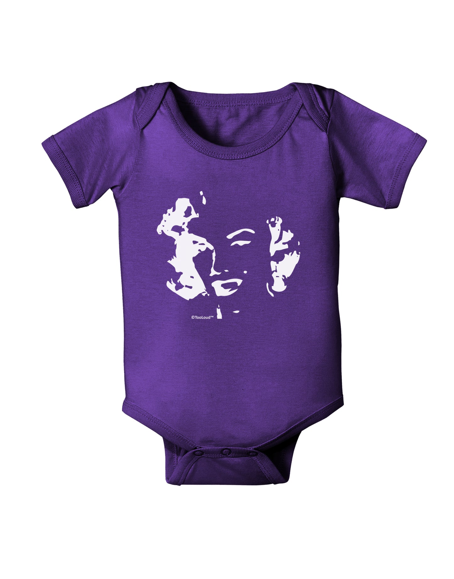 Marilyn Monroe Cutout Design Baby Bodysuit Dark by TooLoud-Baby Romper-TooLoud-Purple-06-Months-Davson Sales