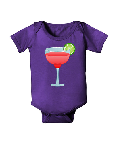 Red Margarita with Lime - Cinco de Mayo Baby Bodysuit Dark by TooLoud-Baby Romper-TooLoud-Purple-06-Months-Davson Sales