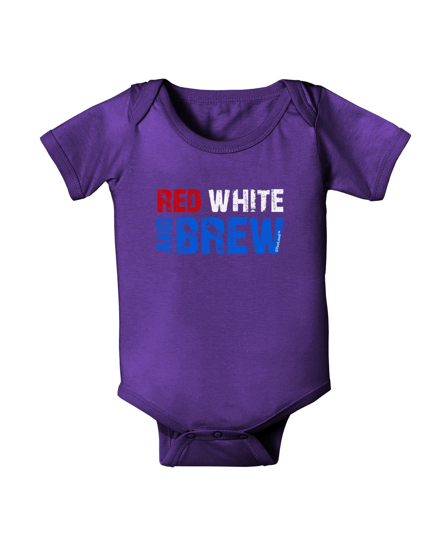 Red White and Brew Color Baby Bodysuit Dark by TooLoud-Baby Romper-TooLoud-Purple-06-Months-Davson Sales